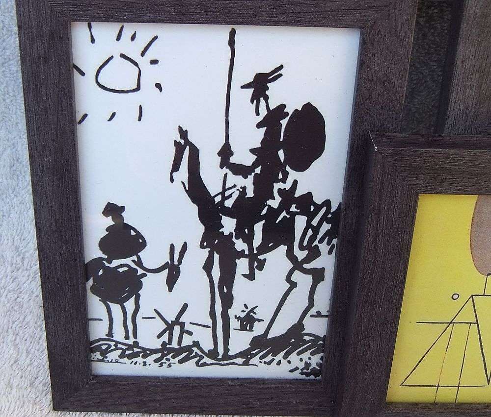 AN AWESOME WALL MOUNTING DEPICTING WORKS BY PICASSO ( PRINTS )