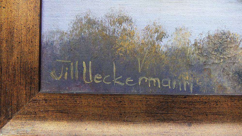 Framed original signed oil on board landscape painting