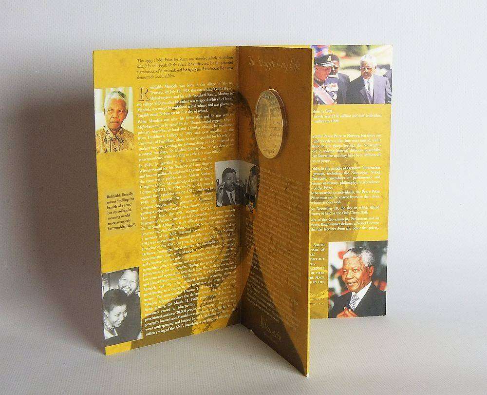 A limited edition 2001 solid sterling silver Nelson Mandela medallion by the Mint of Norway