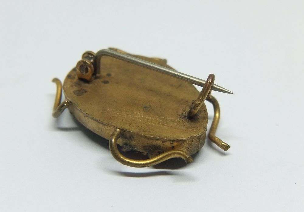 A SUPER RARE ANTIQUE EGYPTIAN REVIVAL MICRO MOSAIC SCARAB BROOCH MADE IN ITALY ( $260 )