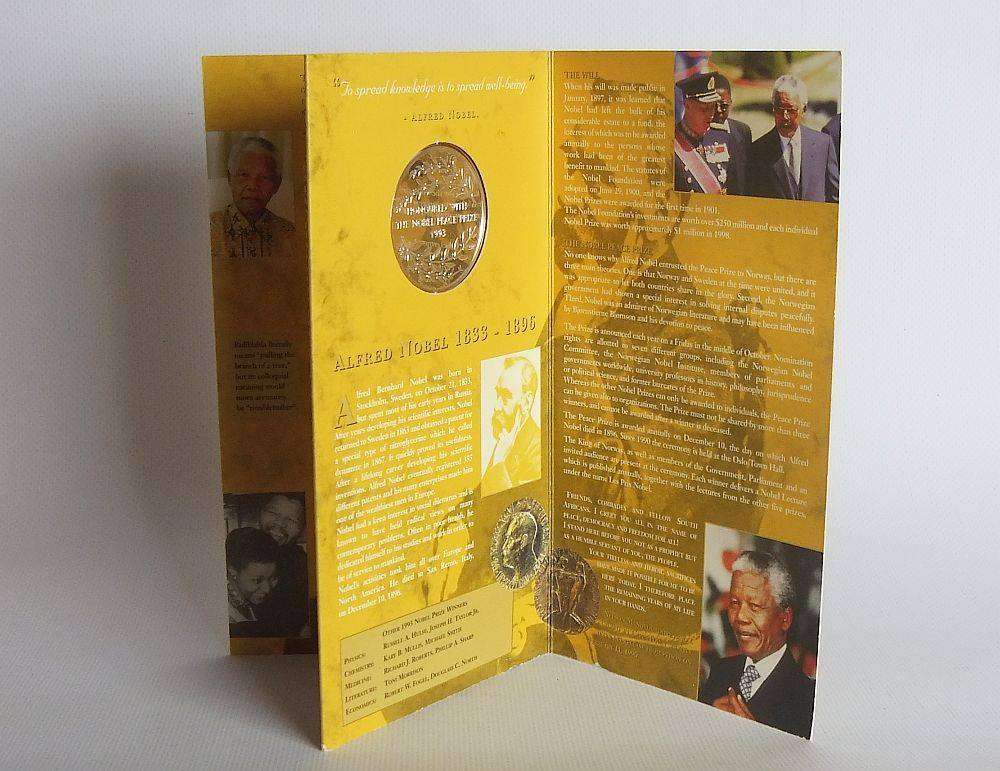 A limited edition 2001 solid sterling silver Nelson Mandela medallion by the Mint of Norway