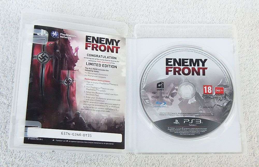 PLAYSTATION 3 GAME - ENEMY FRONT - LIMITED EDITION