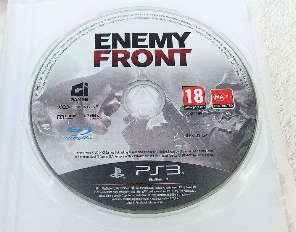 PLAYSTATION 3 GAME - ENEMY FRONT - LIMITED EDITION