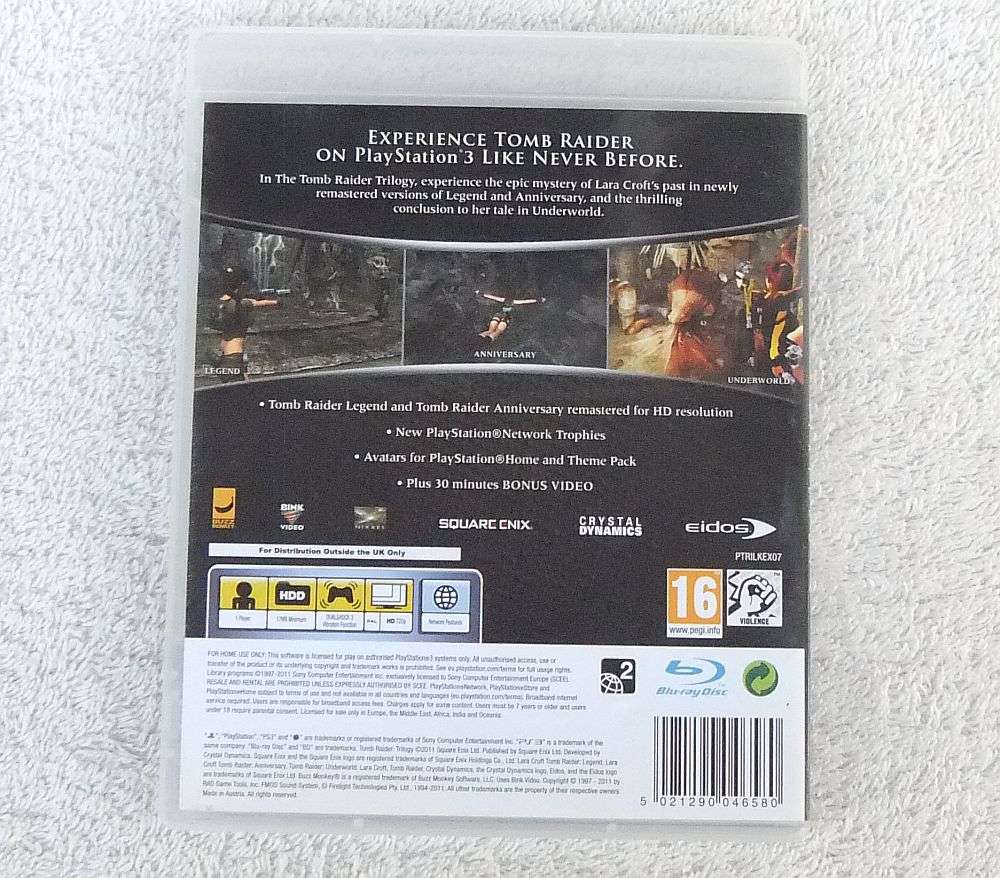 PLAYSTATION 3 GAME - THE TOMB RAIDER TRILOGY
