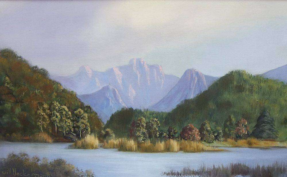 Framed original signed oil on board landscape painting