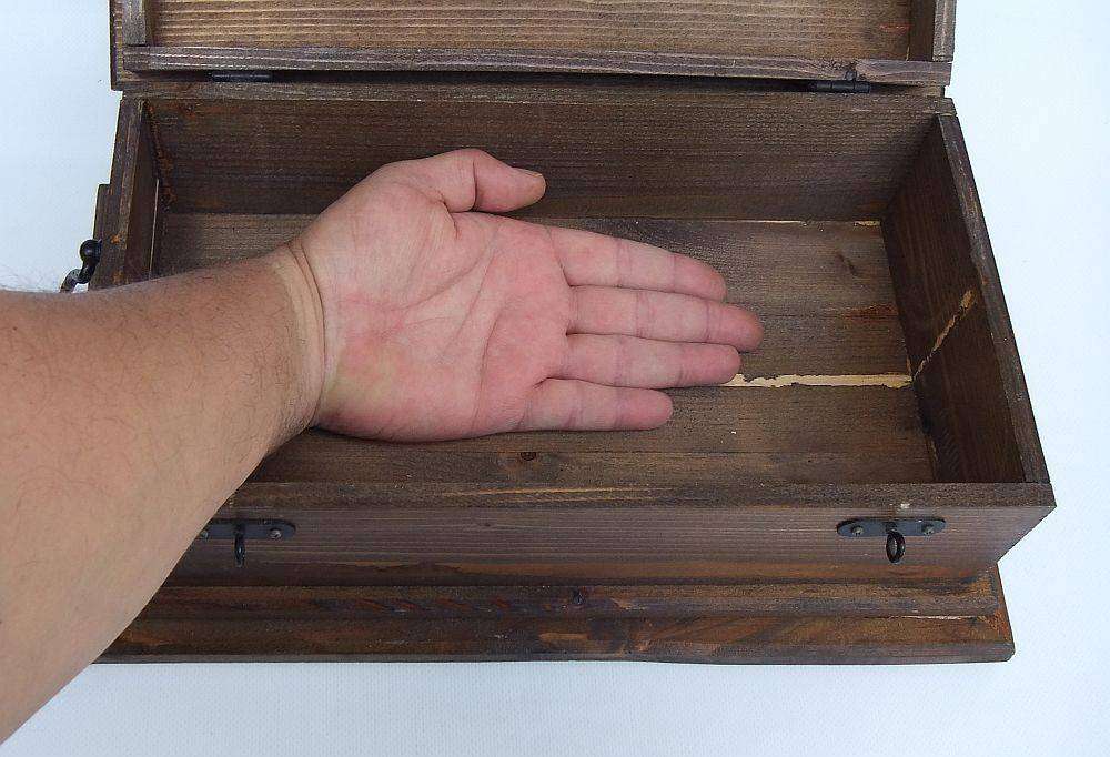 An awesome and huge hand made vintage treasure chest for your jewelry or valuables