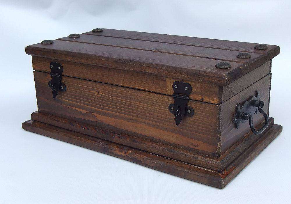 An awesome and huge hand made vintage treasure chest for your jewelry or valuables