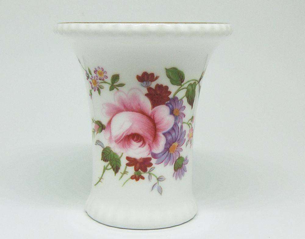 A beautiful vintage porcelain posy vase by Royal Crown Derby in excellent condition