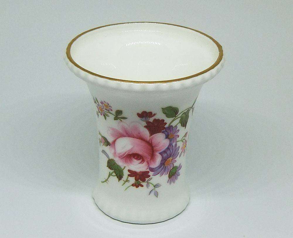 A beautiful vintage porcelain posy vase by Royal Crown Derby in excellent condition