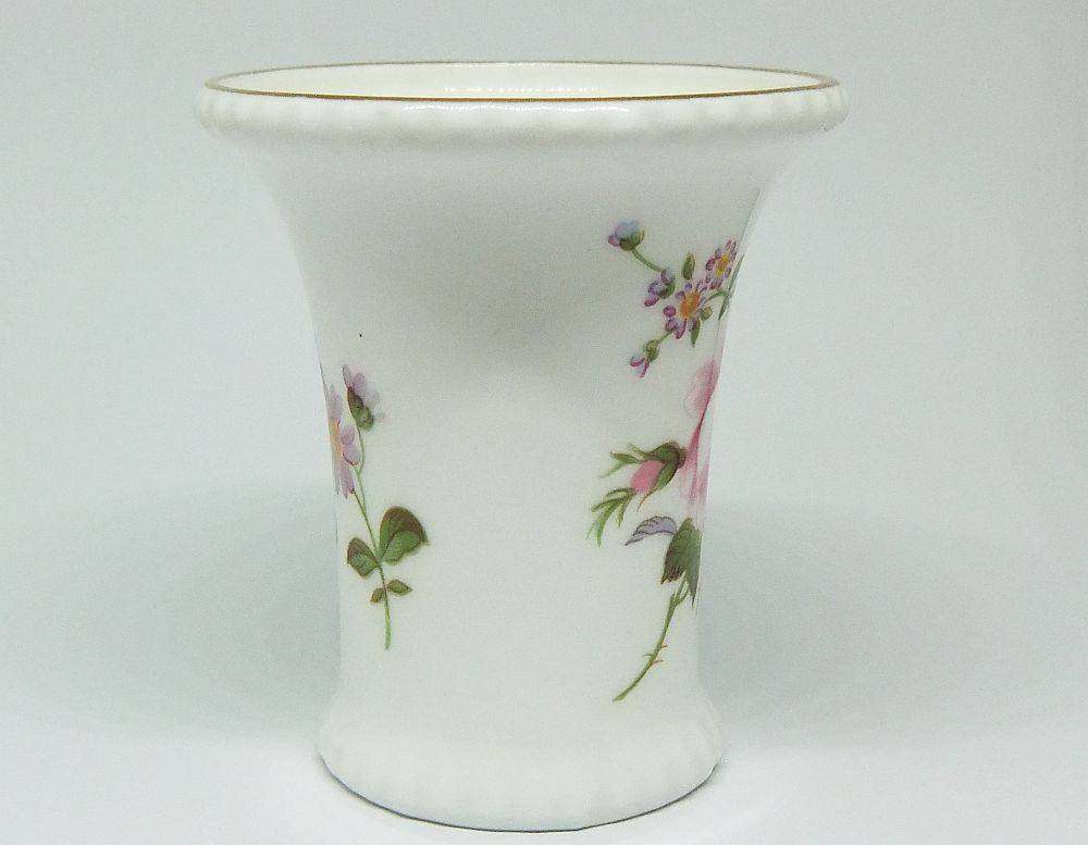 A beautiful vintage porcelain posy vase by Royal Crown Derby in excellent condition
