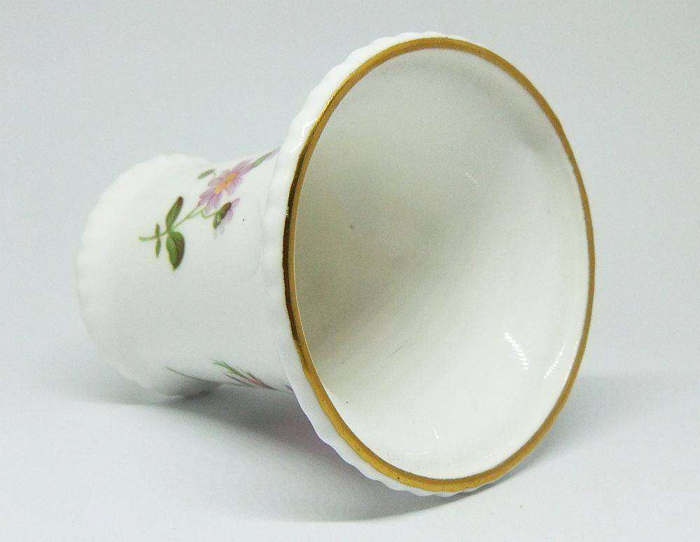 A beautiful vintage porcelain posy vase by Royal Crown Derby in excellent condition