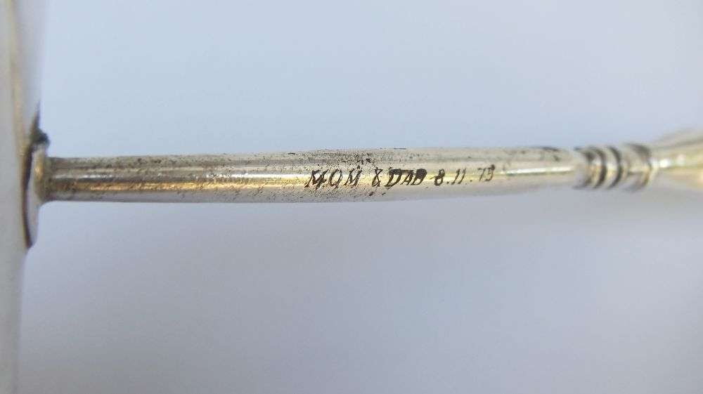 COOL FIND !! AN OLD SILVERPLATE CANDLE SNUFFER WITH STERLING SILVER HANDLE !! WOW !!