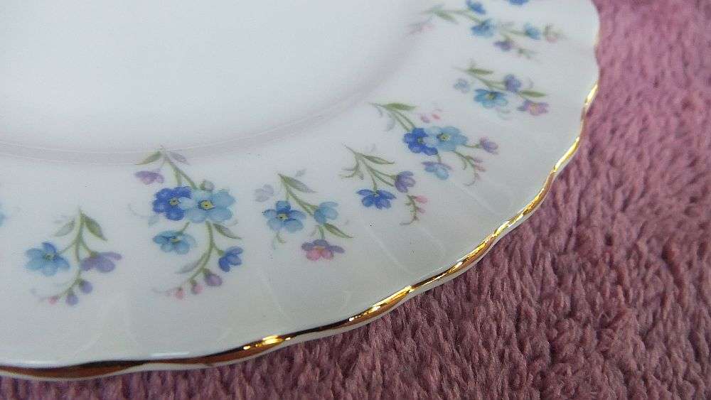 A VINTAGE ROYAL ALBERT TRIO IN THE MEMORY LANE PATTERN