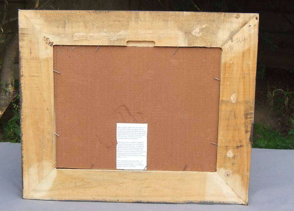 An original painting of ladies having tea by West Coast artist , Lana