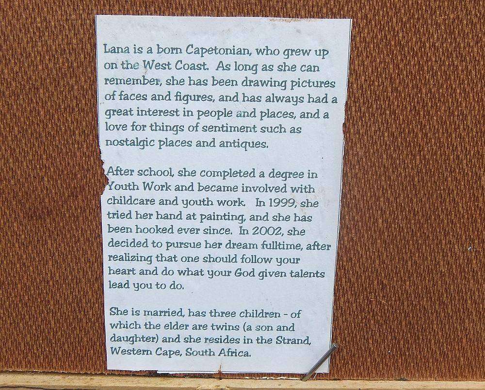 An original painting of ladies having tea by West Coast artist , Lana