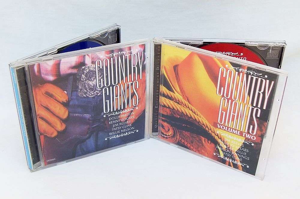 2 CD LOT !! COUNTRY GIANTS VOLUME ONE AND TWO !! VARIOUS ARTISTS !! GREAT CONDITION !!