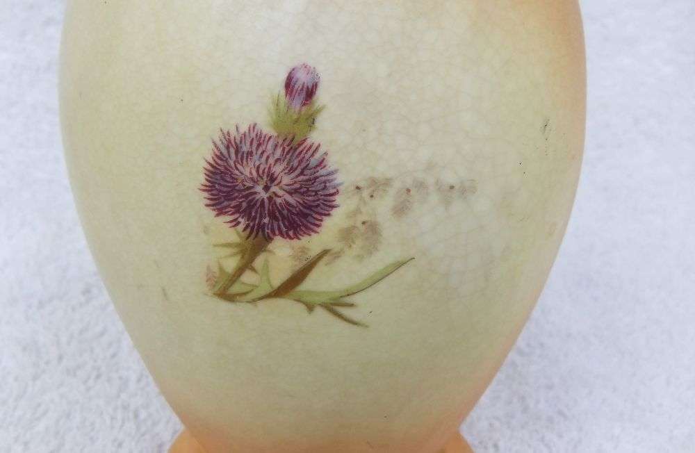 A RARE ANTIQUE VICTORIAN ERA ART NOUVEAU PATTERN EWER FORM BLUSHWARE VASE