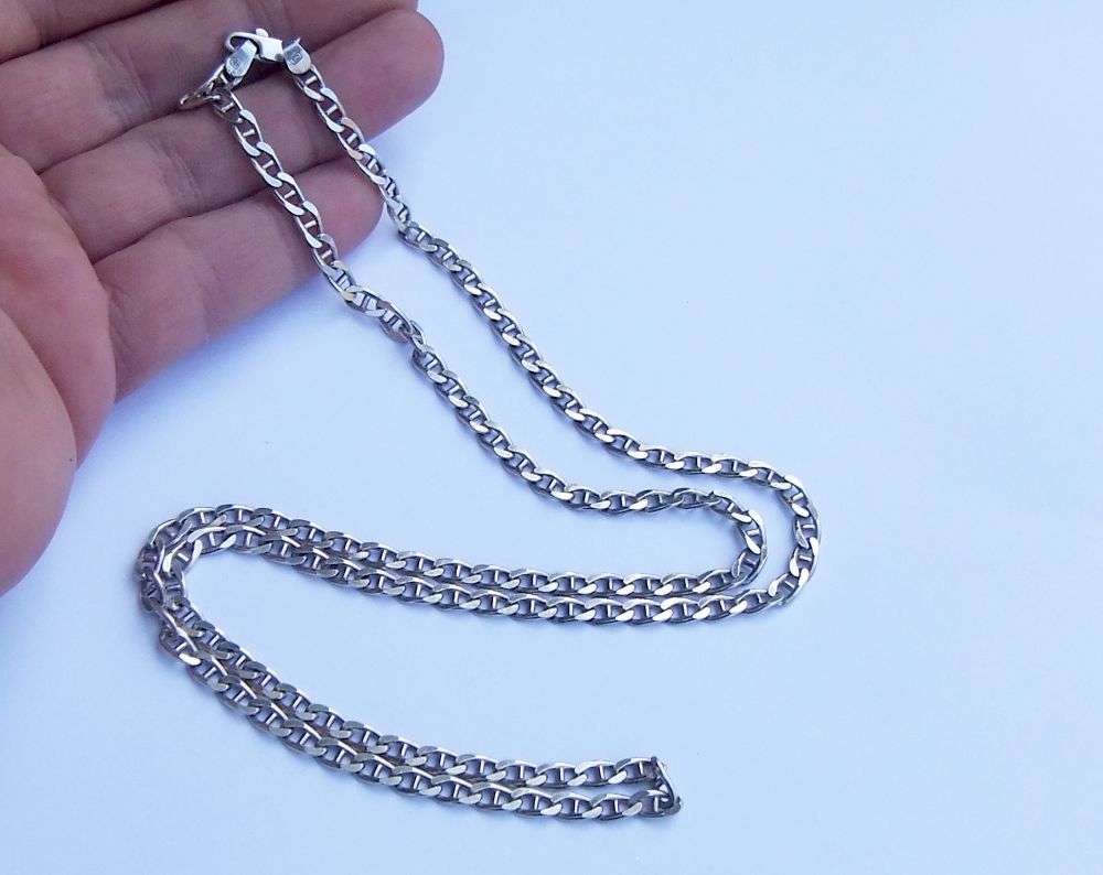 Sterling Silver Valentin Link Necklace - 71 cm