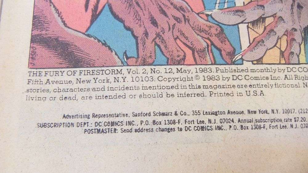 MAY 1983 DC COMICS - THE FURY OF FIRESTORM #12 - PRELOVED - FREE COMBINING