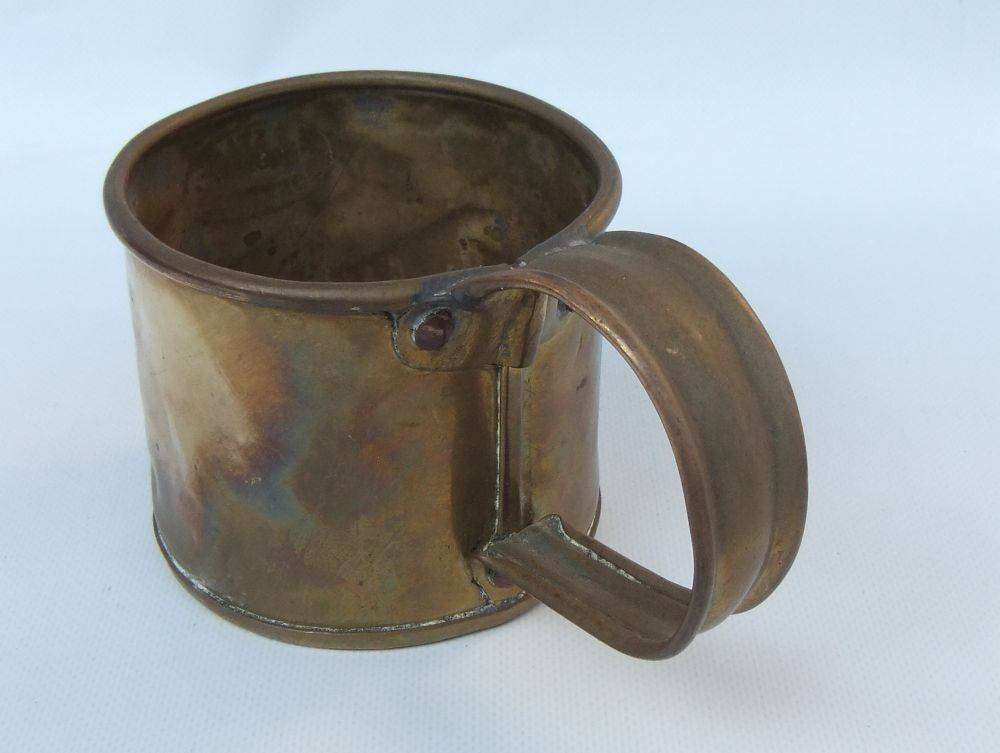 An old and rare Cape brass mug full of character by Frederik Johannes Staal made in 1930 Robertson