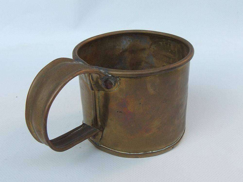 An old and rare Cape brass mug full of character by Frederik Johannes Staal made in 1930 Robertson