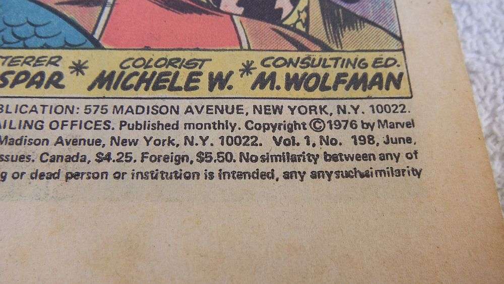 JUNE 1976 MARVEL ALL-COLOUR COMICS - CAPTAIN AMERICA VOLUME 1 #198 - PRELOVED - FREE COMBINING