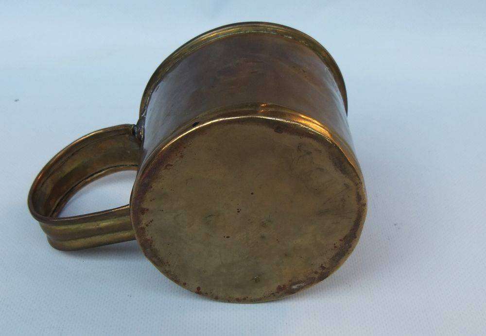 An old and rare Cape brass mug full of character by Frederik Johannes Staal made in 1930 Robertson