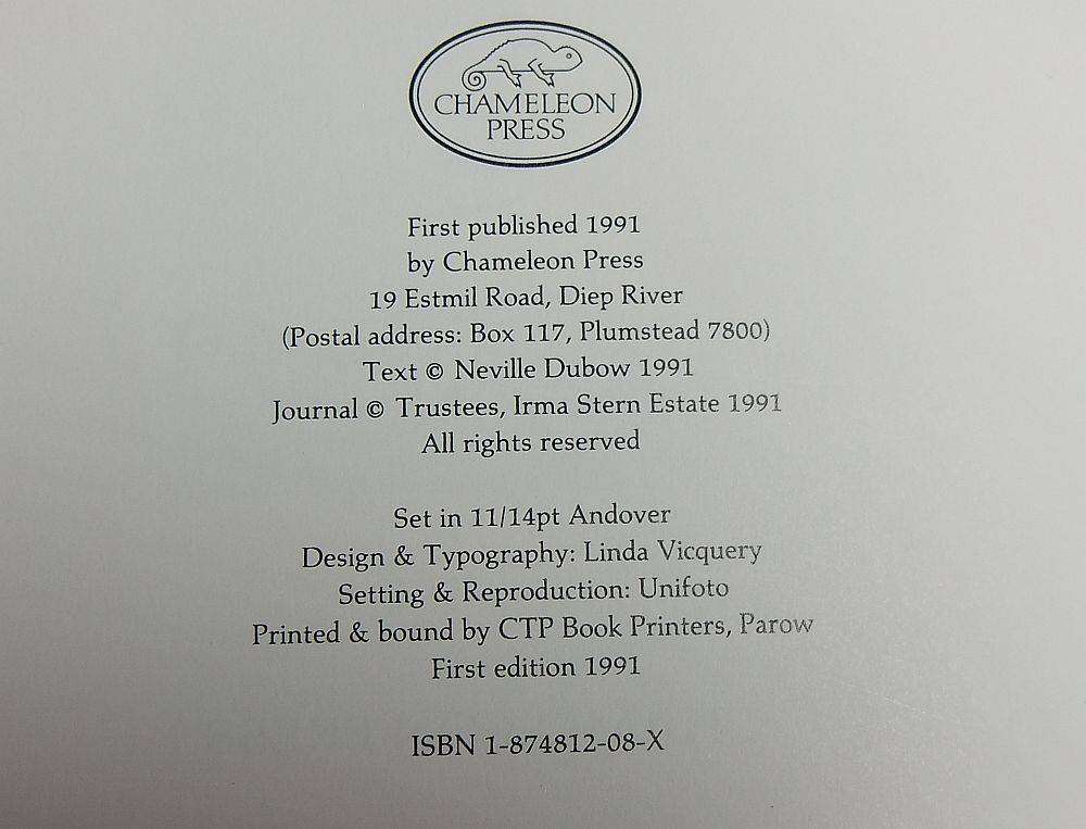 Paradise , The Journal and Letters of Irma Stern