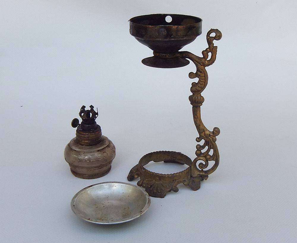 An antique Vapo Cresolene vaporizer with original box patented in the 1880's