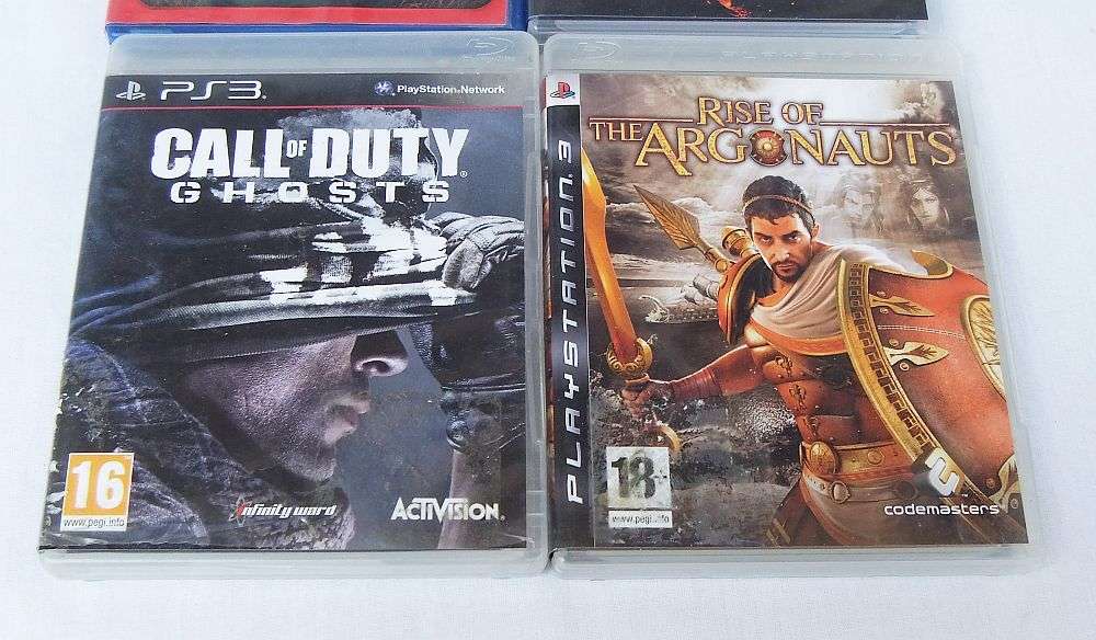 4 X PS 3 GAMES - HARRY POTTER ( LEGO ) , DRAGONS DOGMA , CALL OF DUTY , RISE OF THE ARGONAUTS !!