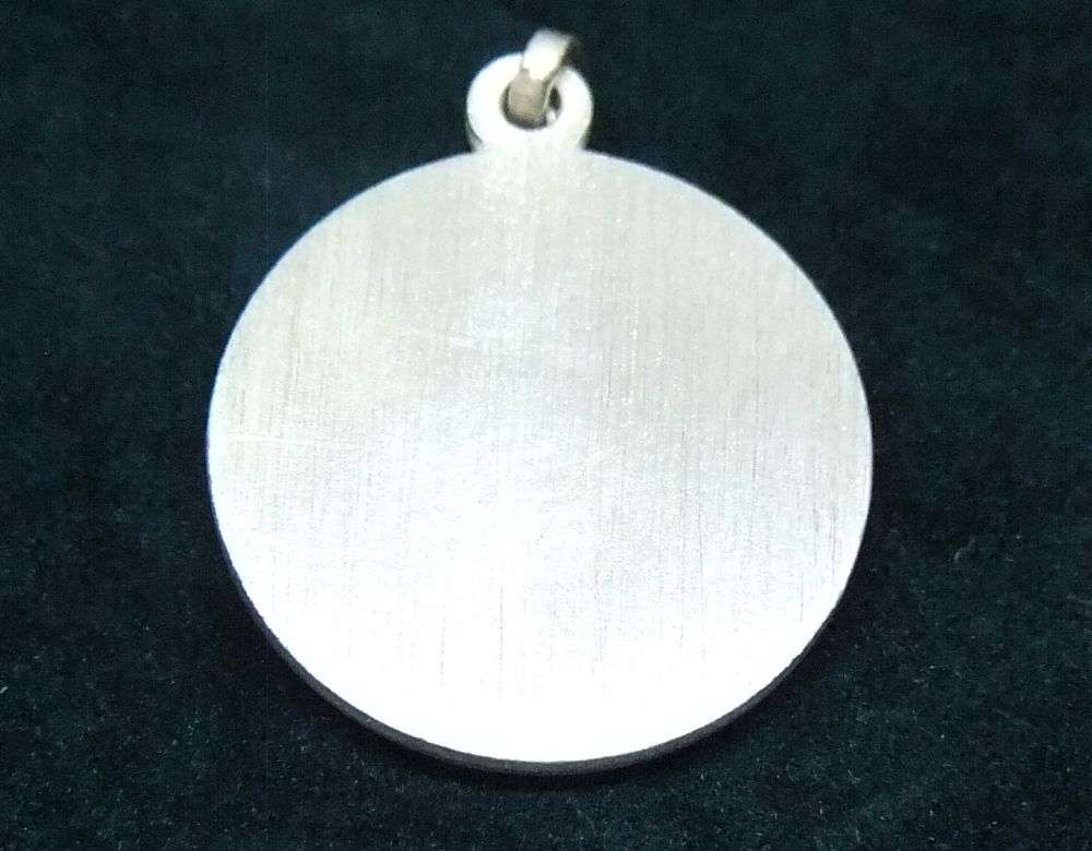 A VINTAGE SOLID STERLING SILVER "" GEMINI "" STAR SIGN PENDANT - ZODIAC 17