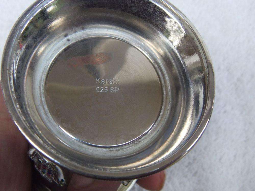 A VINTAGE JUDAICA CUP AND CHALICE WITH LOTS OF DETAIL AND UNKNOWN MARKINGS