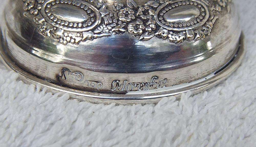 A VINTAGE JUDAICA CUP AND CHALICE WITH LOTS OF DETAIL AND UNKNOWN MARKINGS