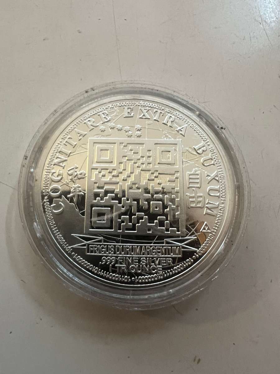 2014 year Silver Plated Bitcoin BTC 0.25 Physical Bit Coin souvenir Medal.