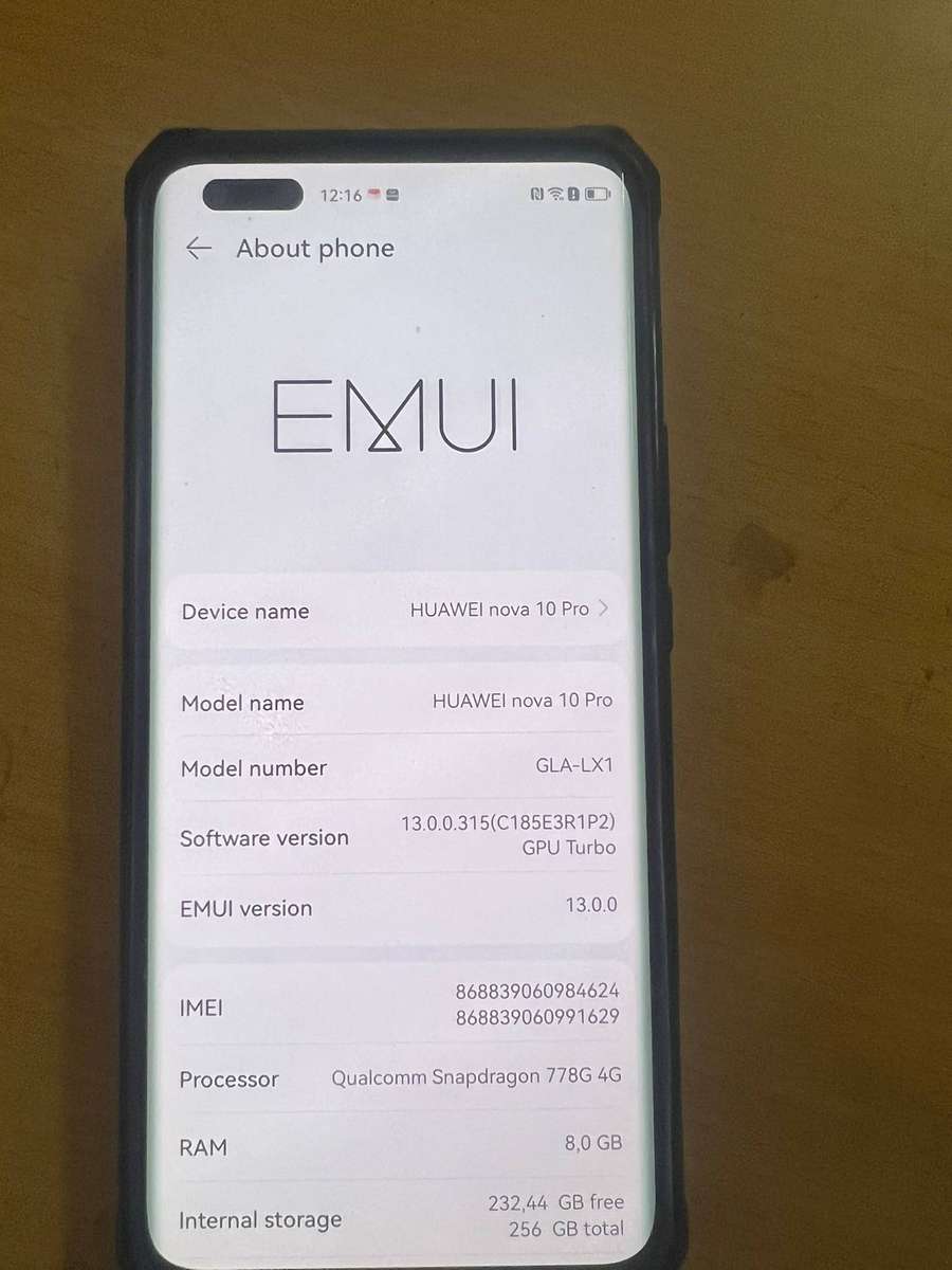 Huawei Nova 10 Pro 256GB  Silver (Excellent Condition!)