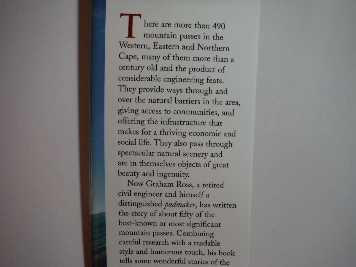 The Romance of Cape Mountain Passes - Hardcover - Graham Ross - 2002 First Edition