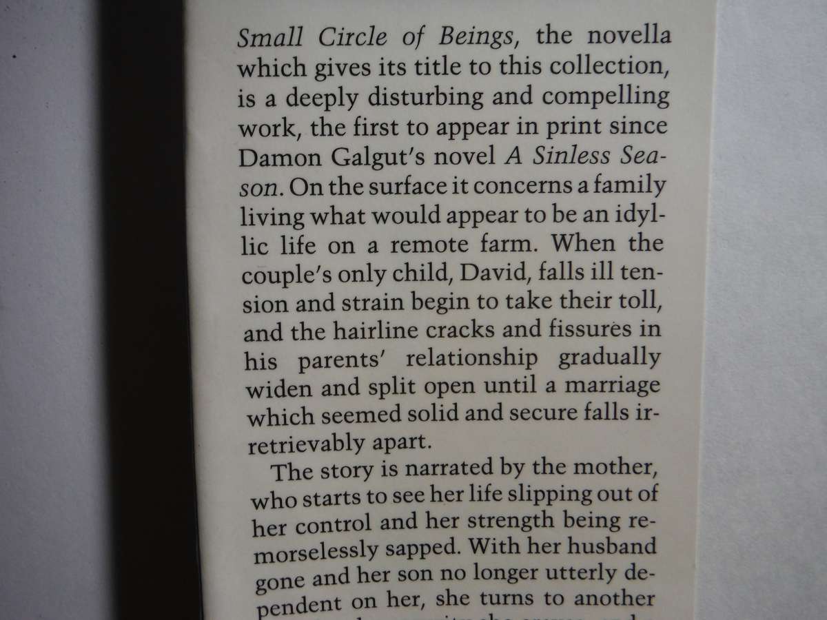 Small Circle of Beings - Hardcover - Damon Galgut - 1988