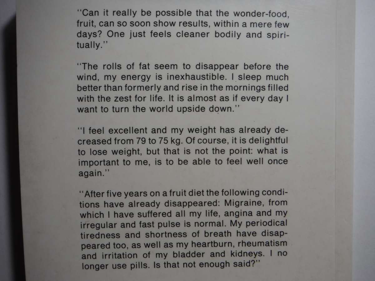 I Live on Fruit (And Nothing Else) - Paperback - Essie Honiball - Completely Revised Edition
