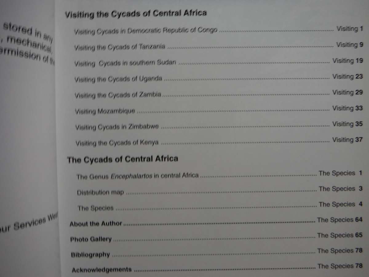 Cycads of Central Africa - Softcover - Peter Heibloem - 1999 First Edition - Signed by Author