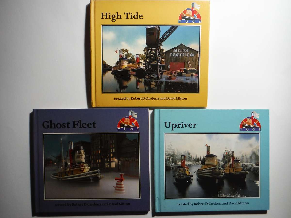 A Lot 0f 3 Tugs Books : Upriver, Ghost Fleet and High Tide
