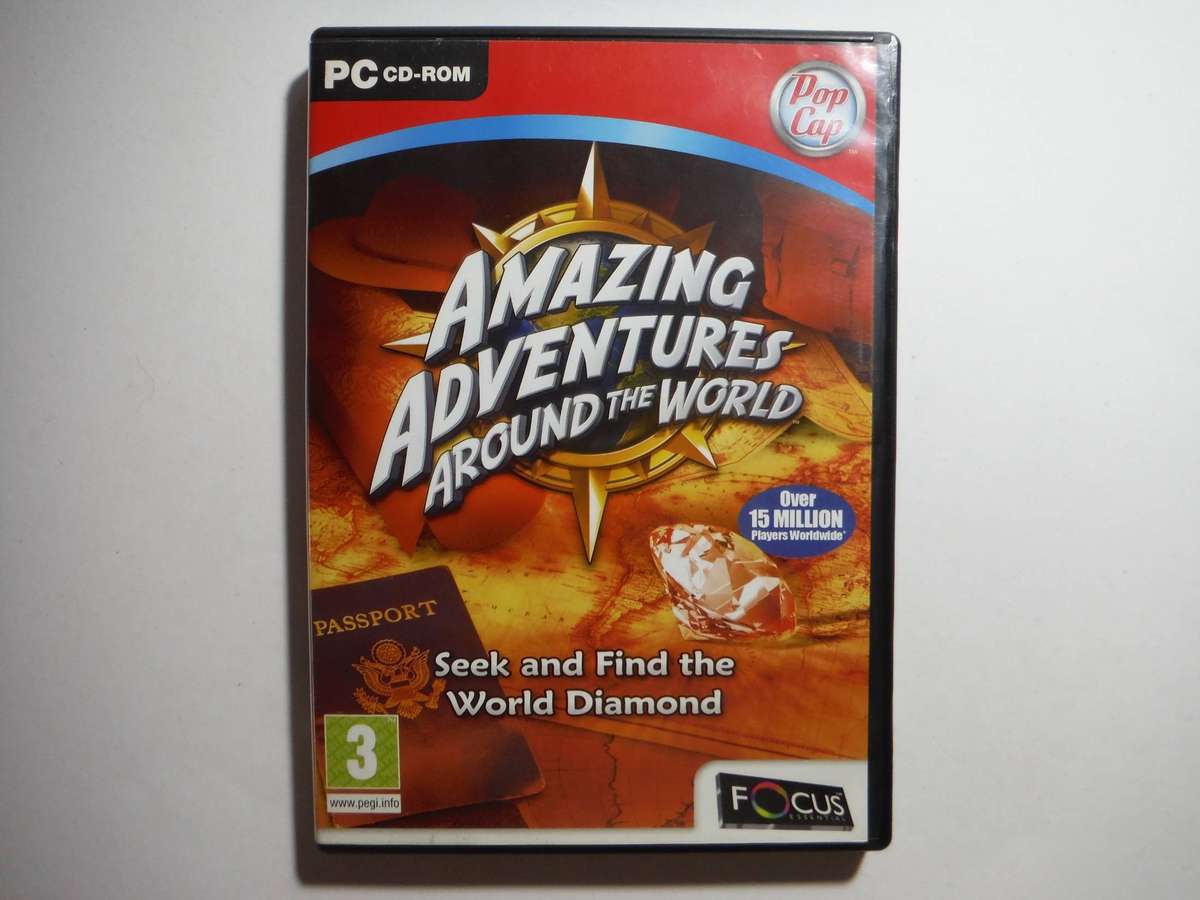 Amazing Adventures Around the World - PC CD-ROM - Hidden Object Adventure Game