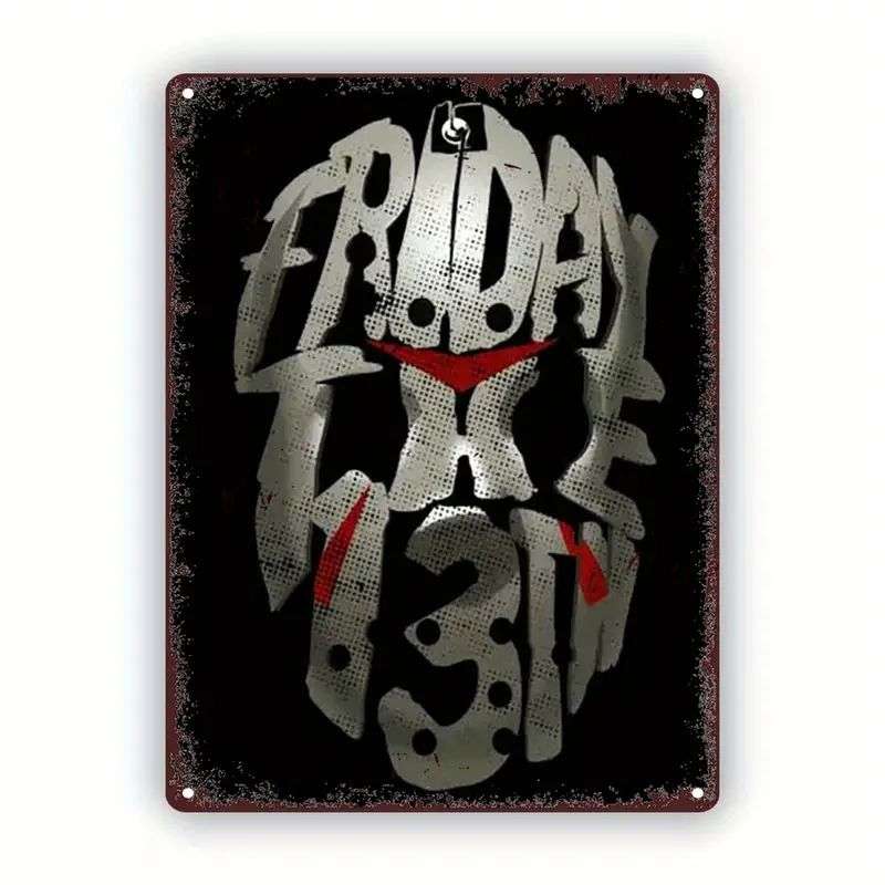 Horror Movie Tin Sign - Friday the 13th - 30cm x 20cm