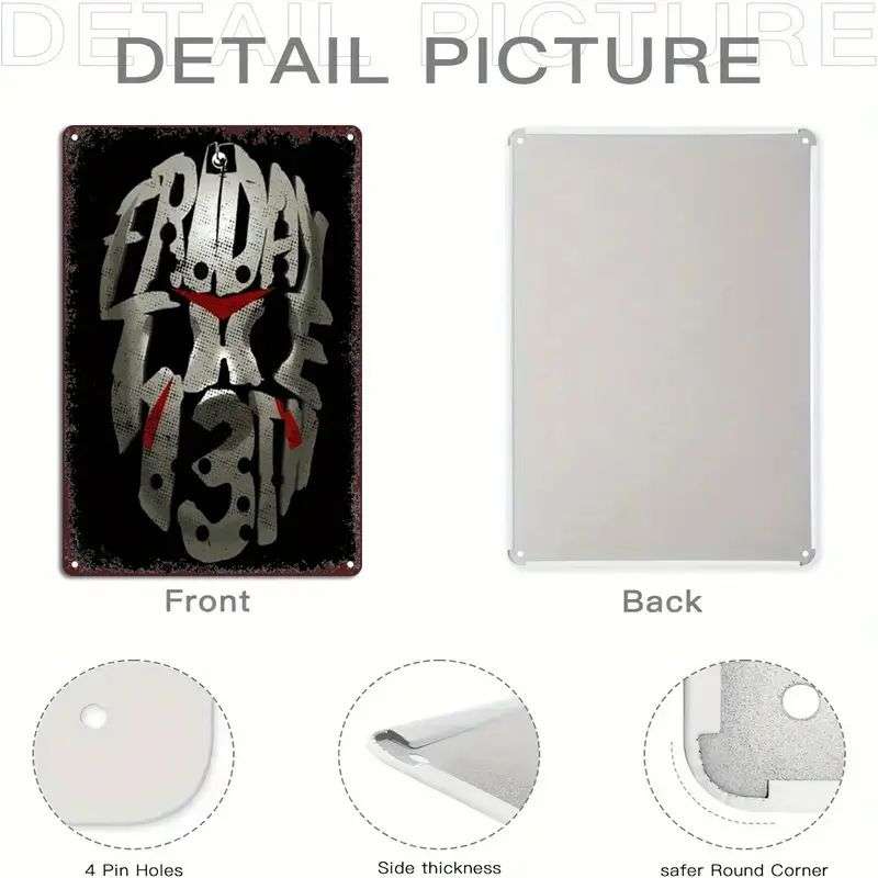 Horror Movie Tin Sign - Friday the 13th - 30cm x 20cm