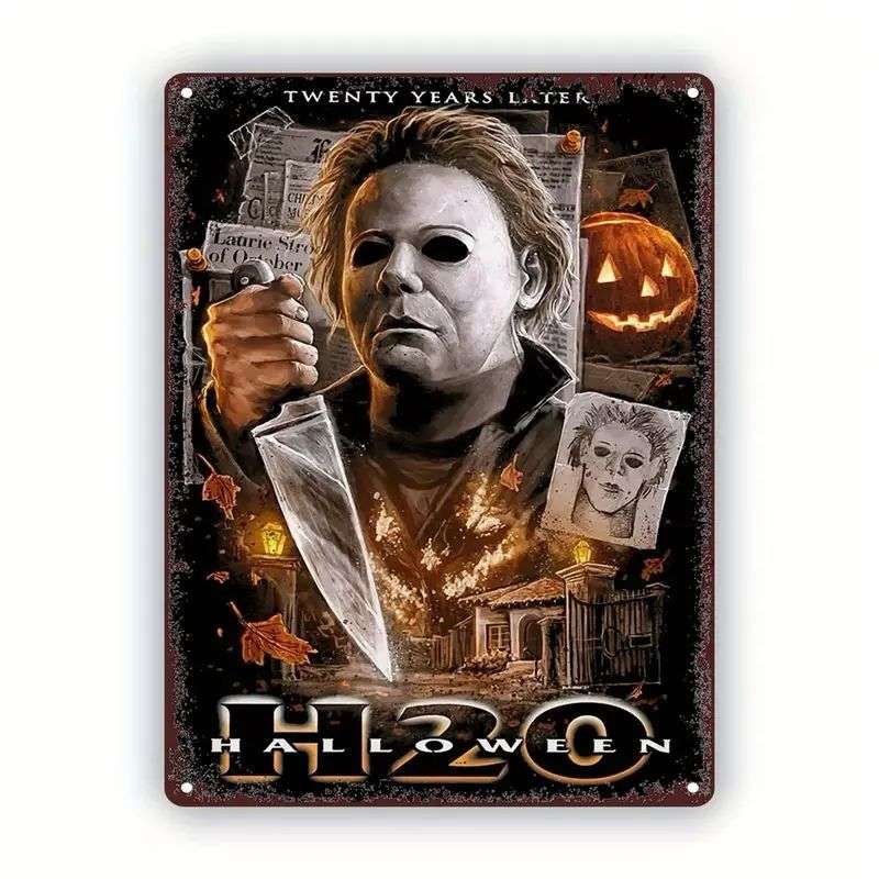 Horror Movie Tin Sign - Halloween H20 - 30cm x 20cm