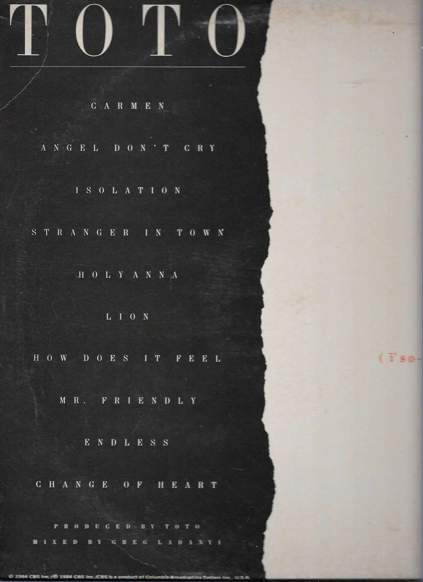 TOTO- ISOLATION(LP VINYL)