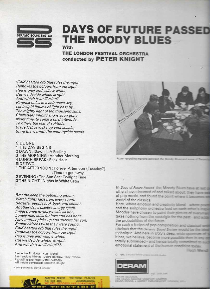 DAYS OF FUTURE PASSED- THE MOODY BLUES (LP VINYL)