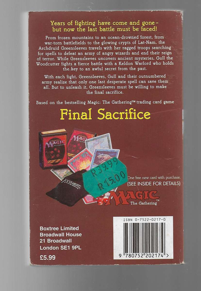 MAGIC THE GATHERING- FINAL SACRIFICE- CLAYTON EMERY