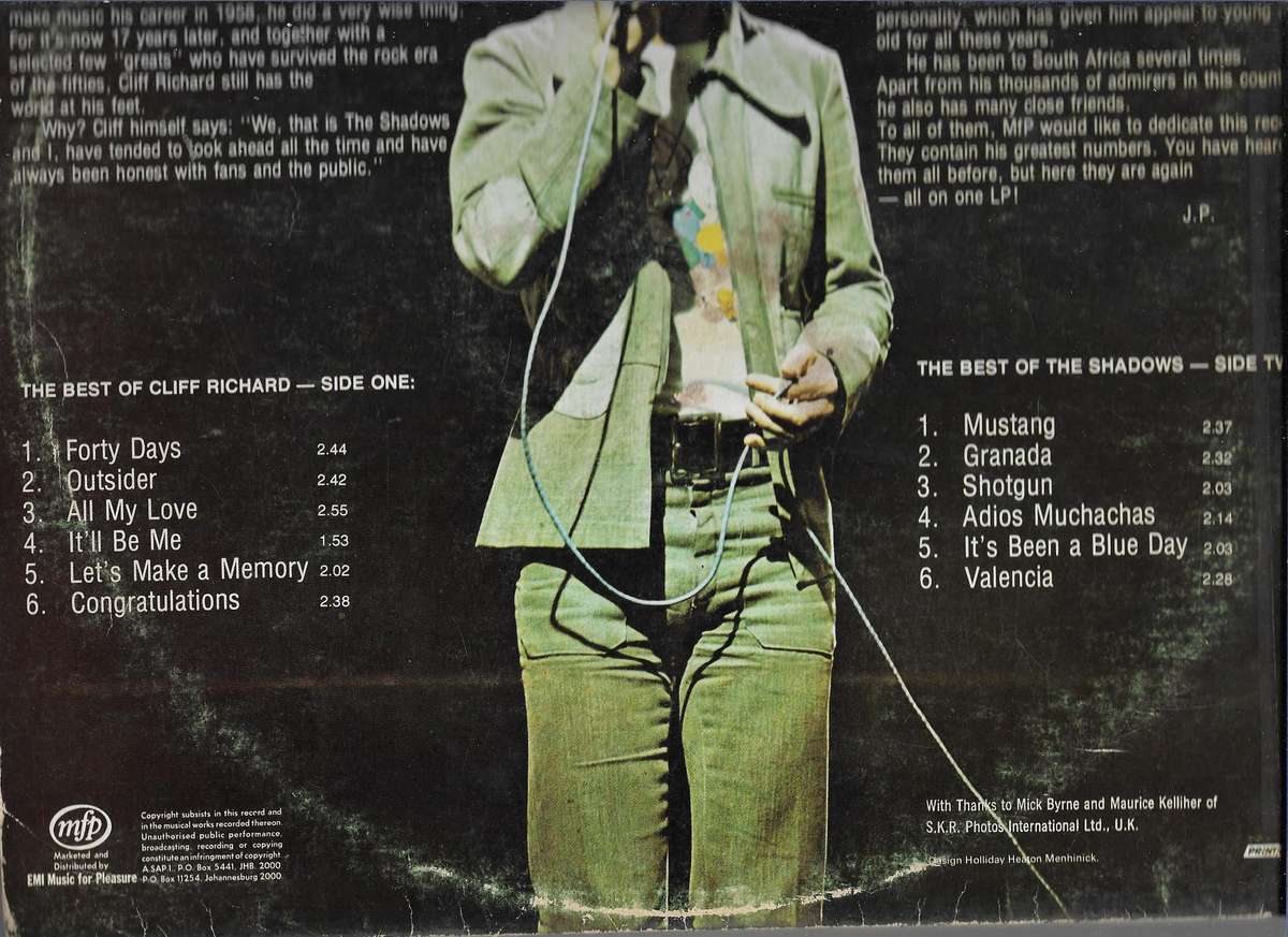 CLIFF RICHARD  AND THE SHADOWS- THE BEST OF (LP VINYL)