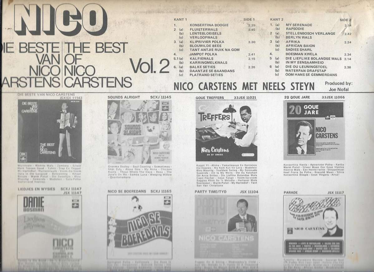 NICO CARSTENS- THE BEST OF VOL 2 (lp vinyl)