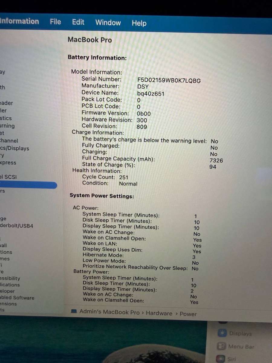 MacBook Pro (16-inch, 2019)  Intel Core i9 ,1TB SSD, 16GB Ram ,2.3GHz,- SILVER